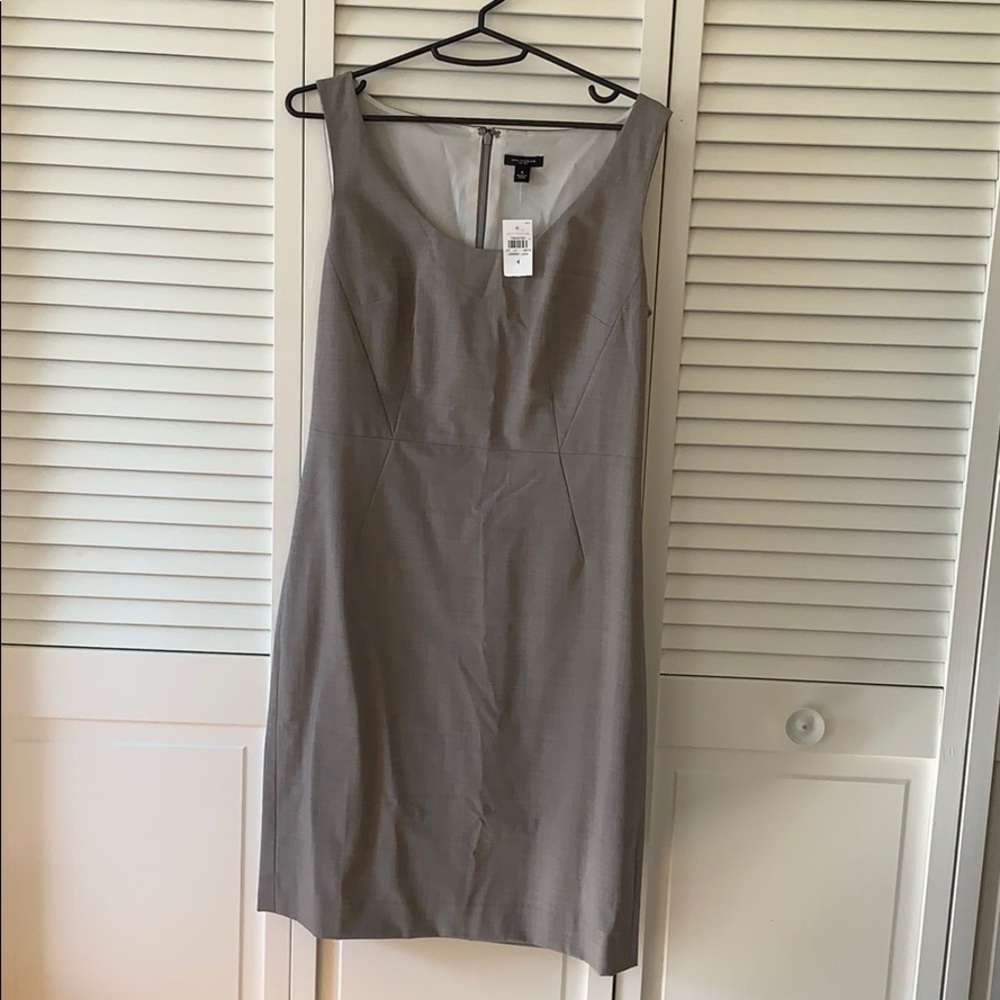 Very nice grey dress with light plaid detailing